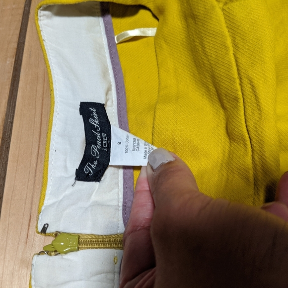 J. Crew Mustard Yellow Pencil Skirt - Picture 3 of 5